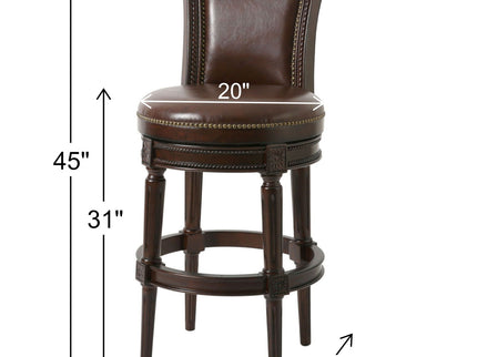 Swivel Barstool With High-Back