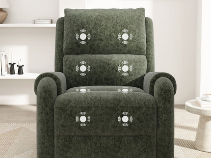 Manual Recliner Massage Chair With Swivel Rocker, 8 Massage Modes, Side Storage Pocket