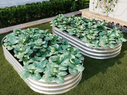 Heavy Duty Galvanized Raised Garden Bed Kit For Vegetables, Flowers & Herbs
