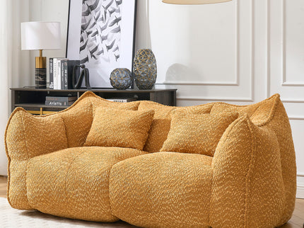 Comfortable Dual Beanbag Chair With High Resilience Foam Core For 2 People