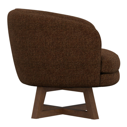 Swivel Accent Chair With Sculptural Base
