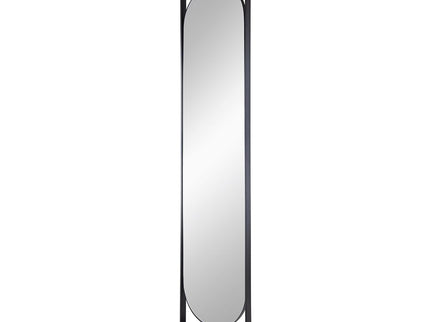 Full Length Standing Mirror, 360° Swivel Floor Mirror For Bedroom - Black