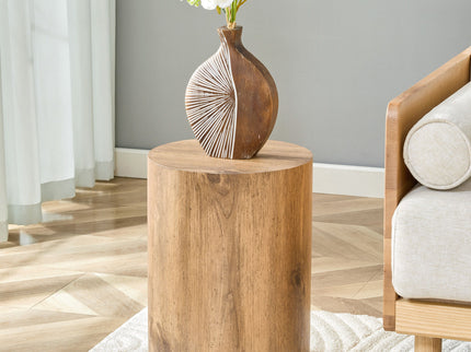 Cylindrical End Coffee Table, Living Room Furniture - Wood