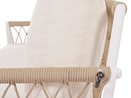 Outdoor Swing Sofa With Soft Cushions For Patio - Beige