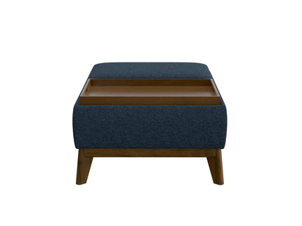 Reversible Tray Ottoman - Blue