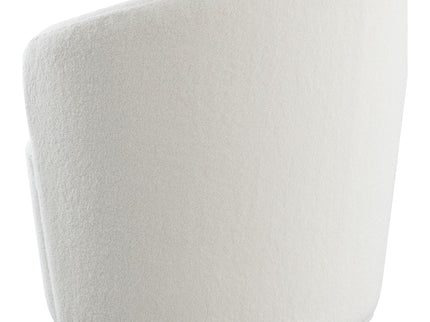 Tempest - Upholstered Barrel Back Swivel Chair - White