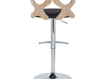 Gardenia - Contemporary Adjustable Barstool With Swivel / Rounded T Footrest (Set of 2)