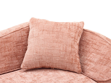 Curved 2 Person Compress Sofa With Armrests, Includes Pillows