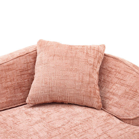 Curved 2 Person Compress Sofa With Armrests, Includes Pillows