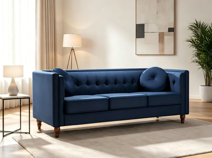 Chesterfield Sofa With Square Arms For Living Room