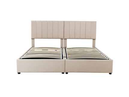 Upholstered Platform Bed With A Hydraulic Storage System