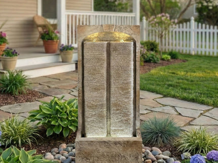 Modern Outdoor Water Fountain With LED Lights