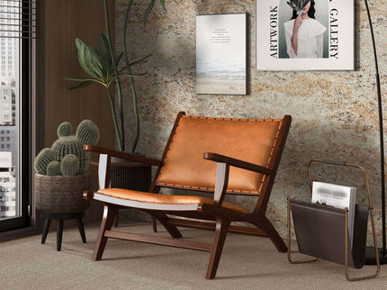 Daniel - Arm Chair - Brown / Tan
