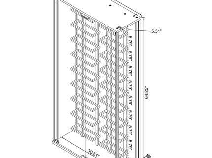 Wine Storage LED Curio Cabinet - Chrome