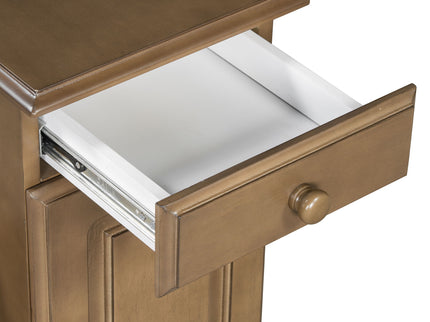 Vintage Flip Top Side Table With USB Ports