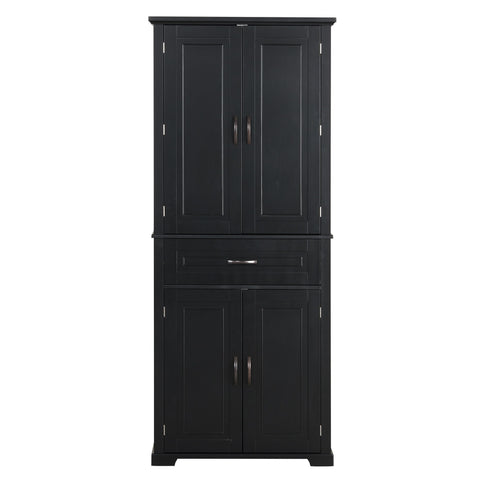 Bathroom Storage Cabinet With Doors And Drawer, Adjustable Shelf