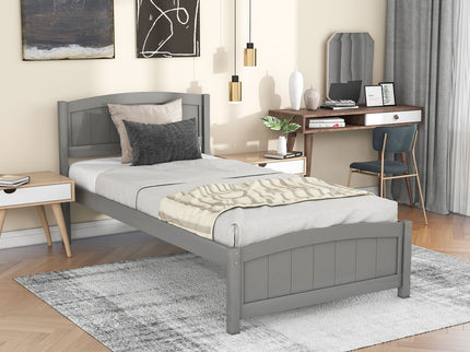 Platform Bed & Headboard, Footboard And Wood Slat Support