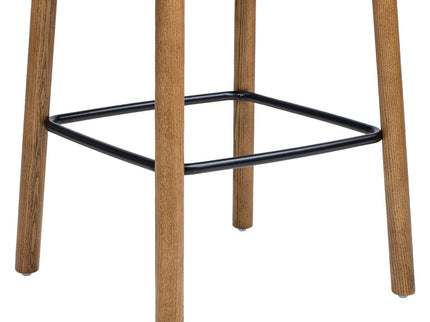 Sven - Modern Minimalist Low Back Counter Stool - Dark Brown Walnut