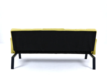 Sofa Bed With Foldable Design And Cup Holder - Green