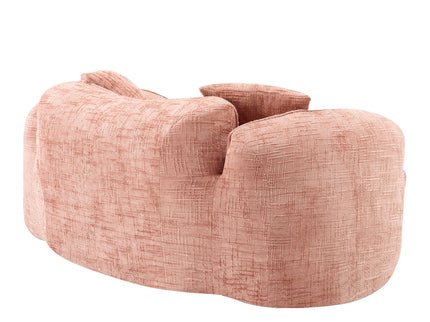 Curved 2 Person Compress Sofa With Armrests, Includes Pillows