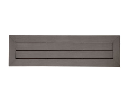 Modern Aluminum Outdoor Dining Bench With X Base - Dark Gray
