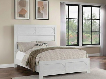 Transitional Bed With High Headboard
