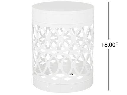 Outdoor Metal Large End Table, Modern Design