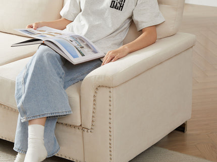 3 Seater Elegant Stationary Sofa