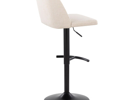 Toriano - Contemporary Adjustable Bar Stool With Rounded T Footrest (Set of 2)