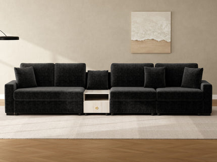 Modular Sofa Couch With Storage Armrest And Center Console