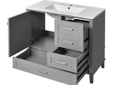 Traditional Bathroom Vanity Set With Soft Close Doors