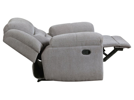 Sebring - Upholstered Glider Recliner Chair With Manual Recline And Smooth Gliding Motion - Gray