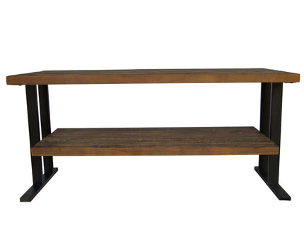 Media Console Table With One Shelf To Your Home Decor - Natural / Black