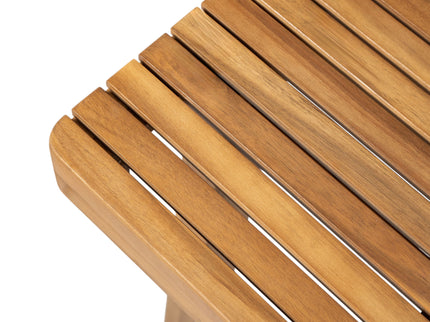 Outdoor Dining Table With Slatted Top, Ideal For Patio