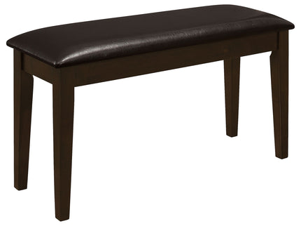 Arvin - 5 Piece Dining Set With Rectangular Table And Bench With Seats - Cappuccino