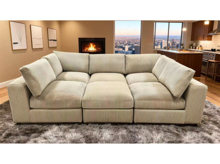 Reversible Modular Sectional Sofa With Custom Configuration