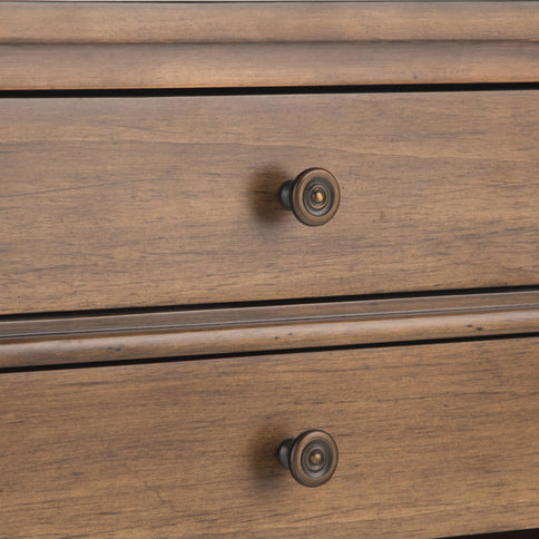 Carlton - Bedside Table - Rustic Natural Aged Brown
