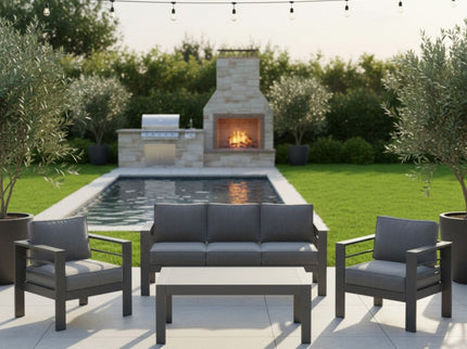 Outdoor Patio Set All-Weather With Thick Cushions