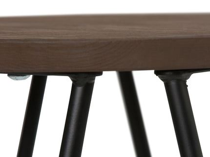 Simeon - Multifunctional Metal Stool With Wood Seat