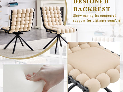 Puffy Bubble, Ball Chain Dining Chairs For Dining Room (Set of 2)