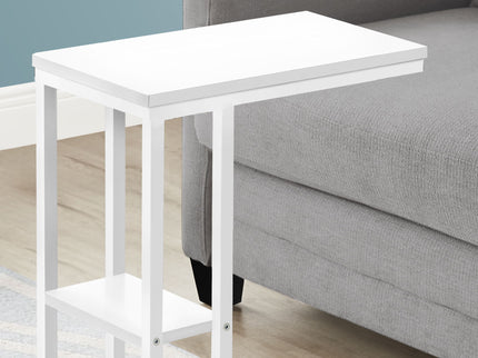 Accent Table, C - Shaped, Marble Look Contemporary & Modern Convenient Design