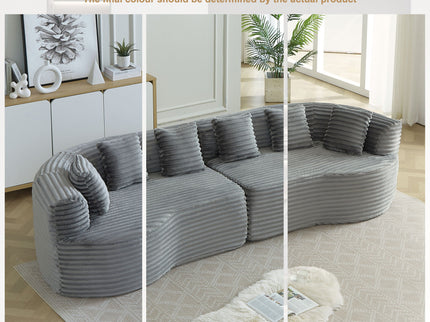 Sectional Sofa, Oversized 4 Seater With Deep Seat Design