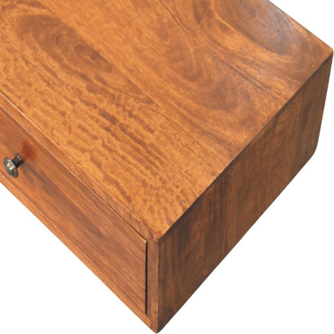 Lunar - 2 Drawer Wall Mounted Console - Brown