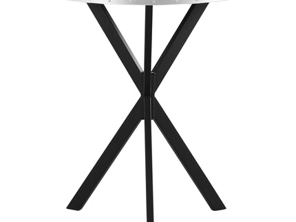 Fitz - Round Bistro Bar Table With X Base - Silver