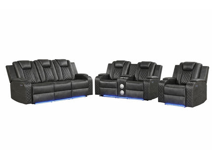 Benz - LED & Power Recliner With Adjustable Headrests And Ambient LED Lighting