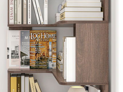 L-Shaped Design Corner Bookshelf