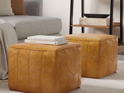 Morden - Square Pouf - Brown