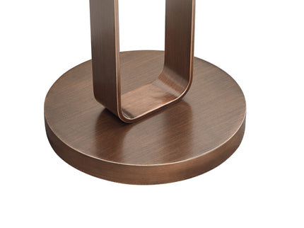 Tareel - Round Accent Table With Open Oval Pedestal - Antique Bronze