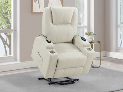 Macklin - Power Lift Massage Recliner With Heat And Dual Cupholders