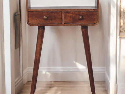 Solid Wood Curved Console Table